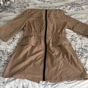 Classic Tan Trench Coat with Flattering Silhouette